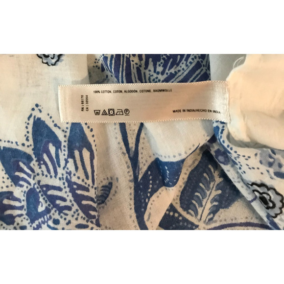 Anthropologie Mermaid Sea Holly Floral Tunic Top - Size Medium - New with Tag - Picture 10 of 11